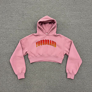 Crop top avec capuche et crop top tendance pour femmes, dernier design, crop tops à capuche respirants, vêtements de sport pour femmes, sweats à capuche pour femmes - Product Image 1