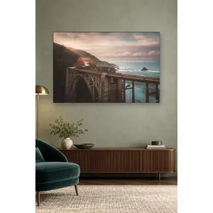 Impression sur toile du pont en arc de Fida Bixby et de la côte océanique - Product Image 4