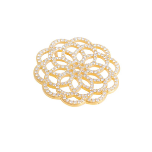 Bijoux de mode cadeau de mariage et d'anniversaire personnalisé 14K or VVS diamant naturel fleur breloque pendentif fin - Product Image 6