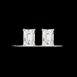 Boucles d'oreilles en or massif 14 carats, serties de diamants de laboratoire de taille ronde, certifiés IGI et GAI, 0,5 carats, coupe EF/VS, classique, à quatre griffes - Product Image 5