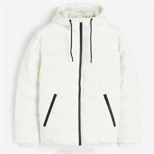 Veste matelassée en duvet de canard légère sur mesure pour hommes Fabricant Veste en coton matelassé Col montant Fermeture éclair en cuir Épaisse Chaude Hiver - Product Image 1