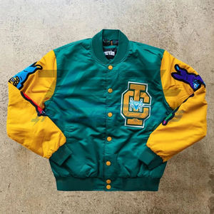 แจ็คเก็ตเบสบอล,แจ็คเก็ตเลตเตอร์แมนทำจากหนังสัตว์ - Product Image 1