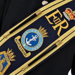 Лидер продаж, высокое качество, сделанный на заказ, золотой вышитый черный цвет, новейший стиль, униформа офицера, пояса