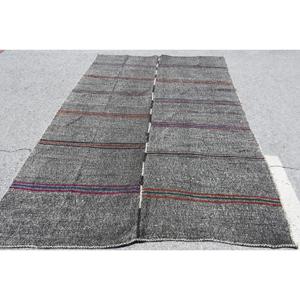 Alfombra Turca de 6x8.6 pies, Alfombra Kilim Vintage, Alfombra de Lana Gris Estilo Suroeste - Product Image 1