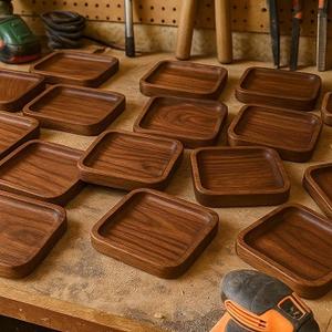 Plateau en bois d'acacia, plateau irrégulier pour cacahuètes, pour la cuisine, les fruits, les tasses à thé, la vaisselle de fête, plateau de service par f s i - Product Image 2