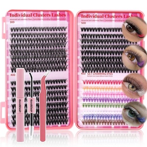 Kit Ciglia a Ciuffetti Morbidi Naturali Personalizzabili per Halloween, 8 Colori Misti, Ciglia Colorate, Logo Personalizzato/Etichetta Privata - Product Image 3