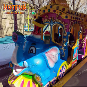 Jolie manège-éléphant sur rail offrant une expérience agréable et fluide pour les enfants et les familles - Product Image 3