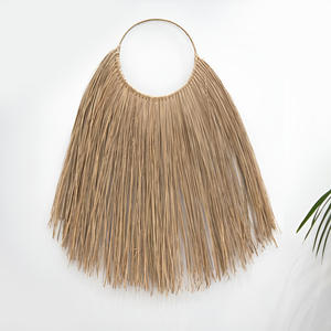 Pièce d'art suspendue en herbe de mer, décorations murales en herbe de mer naturelle, décoration intérieure, différents designs - Product Image 1