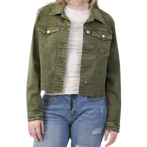 Chaqueta vaquera de punto de algodón de gran tamaño para mujer Material cómodo transpirable duradero relleno de algodón - Product Image 1