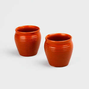 Rustic Hand-made Brown <b>Ceramic</b> Kulhads Chai/Tea <b>Cups</b> with Ribbed Pattern Indian Origin for Parties-Durable Versatile Reusable - Product Image 4