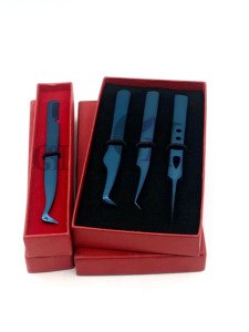 Nouveau Style 45 degrés bleu Plasma Pro droite en acier inoxydable botte Volume peigne Extension de cils pince à épiler Instruments de beauté - Product Image 5