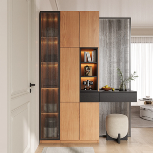 VEYAS 2026 Nouvelle Armoire d'Entrée de Luxe en Bois Massif, Cloison de Séparation pour Porte d'Entrée, Paravent de Salon, Meuble à Chaussures Intégré - Product Image 2