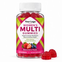 Gummies multivitaminées naturelles aux baies pour femmes, vente en gros OEM, 14 nutriments essentiels, calcium, biotine, 60 unités
