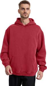 Men Hoodie <b>Thick</b> <b>Fleece</b> Pullover Cotton Sweatshirt Oversized Drop Shoulder Custom Streetwear Winter Warm Fit Design - Product Image 6