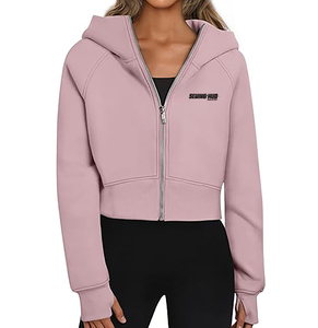 Full Zipper Women's Sweatshirt Lightweight Casual Streetwear <b>Drop</b> Shoulder Figures Breathable Eco-Friendly Hoodies Knitted - Product Image 6