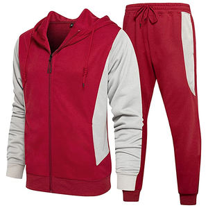 2025 Otoño Invierno hombres cremallera Sudadera con capucha conjunto de ropa de calle de gran tamaño moda conjunto de dos piezas hombres algodón polar chándal conjunto - Product Image 1