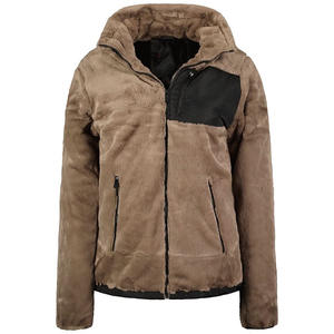 Chaqueta de lana Polar con cremallera para exteriores de primera calidad para mujer, chaqueta de ajuste cómodo suave, cálida y ligera con logotipo personalizado - Product Image 2