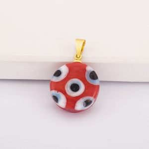 QIKU Glaze Multi Evils Eye 小号夸张吊饰高品质优雅时尚防变色吊坠，适合珠宝制作 - Product Image 4