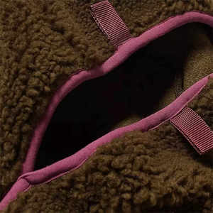 Vente en gros de sweat à capuche Ninja pour homme, coupe classique, polyester uni, hiver, respirant, doublé, avec cache-visage, en polaire sherpa, fermeture éclair - Product Image 6