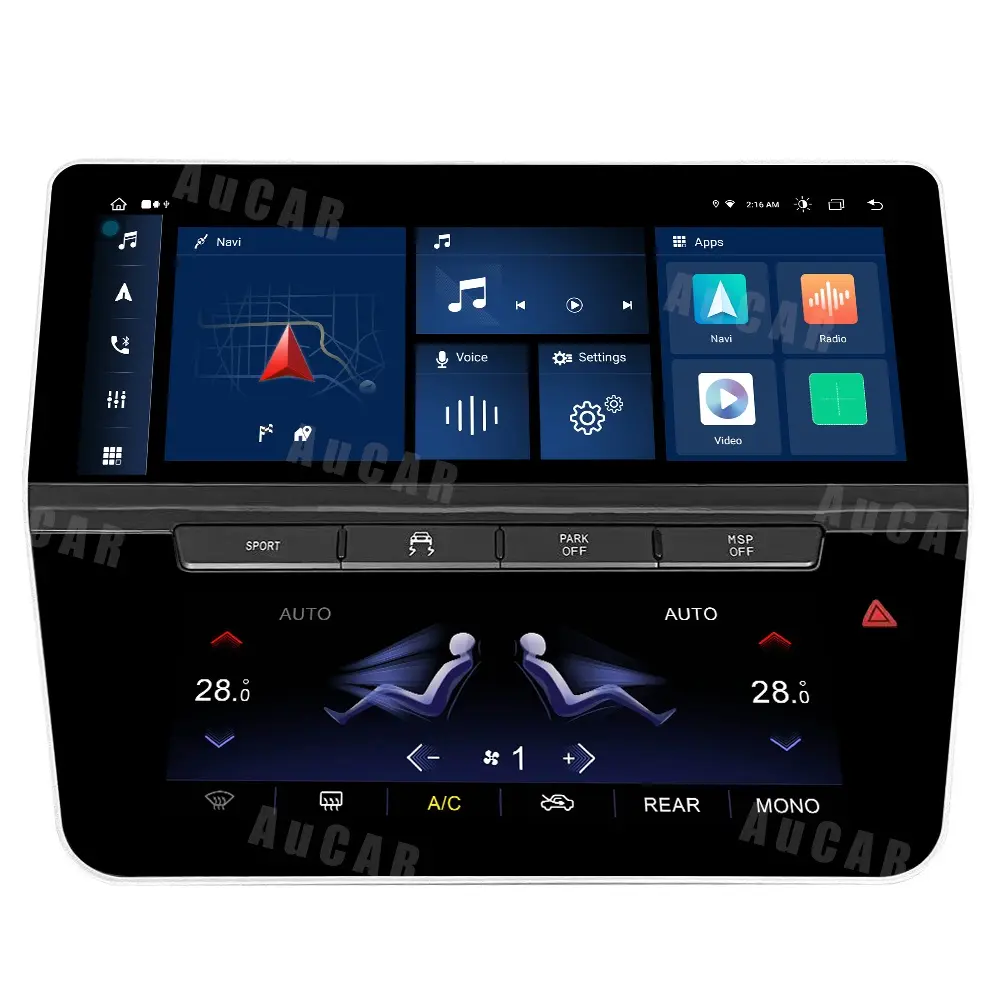 AuCar 12.3" Latest Android 12 Car Radio GPS Navigation Head Unit For Maserati GT/GC GranTurismo 2007-2017 Car DVD Stereo Player