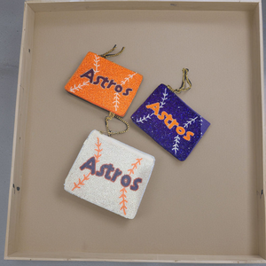 Pochette perlée à la mode Game Day sacs de soirée porte-monnaie de créateur brodé à la main avec fermeture à glissière en nylon durable - Product Image 3