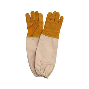 Guantes de cuero para Apicultor con ventilación, manga larga de lona, puño elástico, todos los tamaños, mejor fabricante - Product Image 5