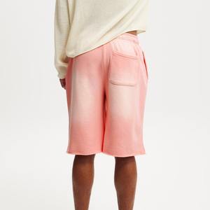 Short personnalisé poids lourd grande taille pour hommes Short délavé au soleil Street wear Jogging Vintage Distressed Acid Washed Man jogger - Product Image 2