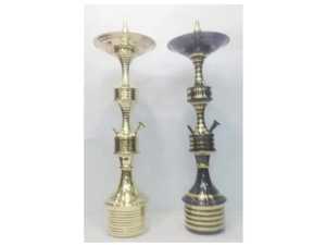 Chichas de luxe en laiton antique cannelé, édition limitée Farida, finition laquée, technique martelée, moulage à pulsation haute, fabrication sur mesure - Product Image 3