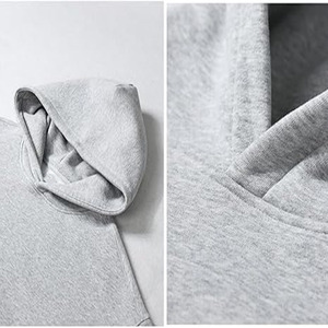 เสื้อฮู้ดแขนยาวแบบสวมหัวสำหรับผู้ชายเสื้อมีฮู้ดสีทึบระบายอากาศได้ดีโลโก้แบบกำหนดเอง - Product Image 5