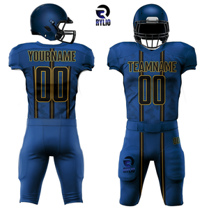 Ensemble de maillots et pantalons de football américain personnalisés de qualité supérieure Pro Stitch Tackle Twill Respirant Team Uniform OEM Factory - Product Image 4