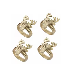 Anneaux de serviette en métal de qualité supérieure pour mariage événement dîner décoration de table renne doré porte-serviettes faits à la main - Product Image 6