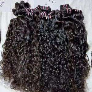 Cheveux humains bouclés pleins d'entrain bruts aux prix les plus bas avec extension de cheveux humains vierges à texture douce à vendre par les exportateurs indiens - Product Image 3