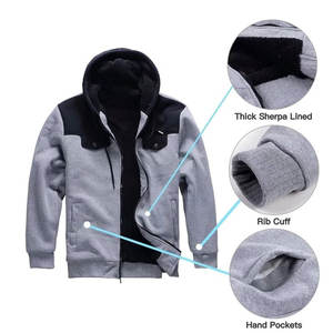 Custom Made Logo Design Ultra Soft Warm Winter <b>Sherpa</b> Hoodie for <b>Men</b> 100% Cotton <b>Fleece</b> New Fashion Style - Product Image 4