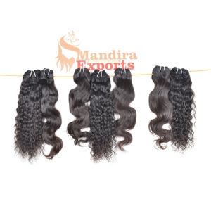 Extensiones de Cabello Humano Natural Virgen Negro Ondulado de Doble Trama, Tejido a Máquina, Estilo Templo Vietnamita, 100% Precio Mayorista - Product Image 6