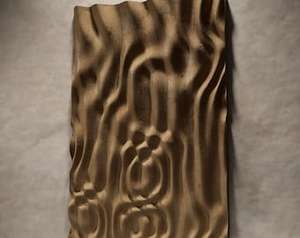 Modern Handcrafted Art Deco Lemon Yellow Frame Birthday Portrait Parametric 3D Wooden Wall Decor Washable Finish Floating Shelf - Product Image 2