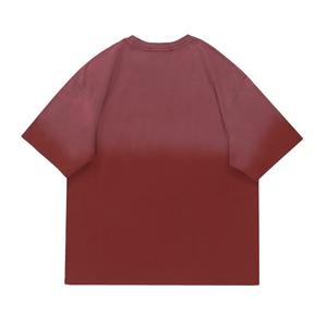 2025 Conception personnalisée T-shirts pour hommes effet de décoloration au soleil lavage à l'acide surdimensionné poids lourd plaine 300 GSM Double couche Boxy Fit - Product Image 5