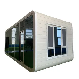 China factory assembled ready mini cabin luxury working apple pod prefab house with furnisher