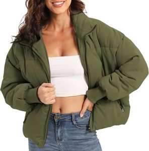 <b>Women</b> High Quality <b>Puffer</b> <b>Jacket</b> <b>Women</b> Casual Winter <b>Cropped</b> <b>Puffer</b> <b>Jacket</b> <b>Women</b> Bubble Coats Stand Collar Quick Dry Comfort - Product Image 2