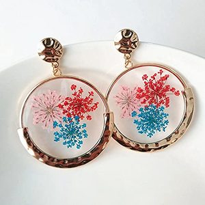 <b>Resin</b> And Wood Drop <b>Earrings</b> Eco Friendly Design Gold Flake <b>Resin</b> <b>Earrings</b> Elegant Handmade Jewelry by CRAFT ZONE EXPORT - Product Image 5