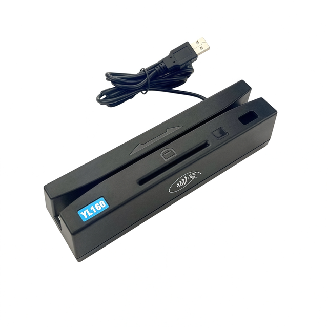 YL160 4-in-1 Access Control IC Chip Card Reader NFC PSAM PSAM & Magnetic Stripe Reader with Frequencies 134.2kHz 13.56MHz