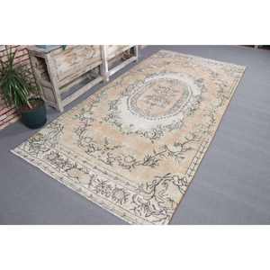 Alfombra Turca Vintage Grande de 4.6x9.4 pies, Alfombra de Lana Marrón - Product Image 1