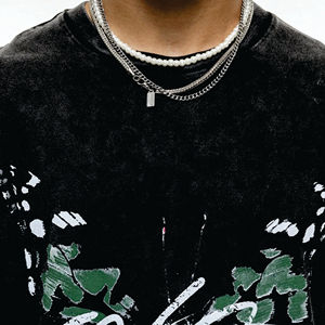 ขายส่ง Hip Hop S-6XL ไหล่วางขนาดบวกกราฟิกเปล่าอินทรีย์วินเทจขนาดใหญ่ผ้าฝ้ายผู้ชายเสื้อยืดพิมพ์ - Product Image 5