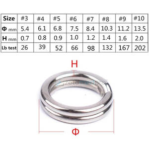 Anneaux de pêche de qualité supérieure en acier inoxydable durables pour les pêcheurs, anneaux de pêche pour leurres - Product Image 3