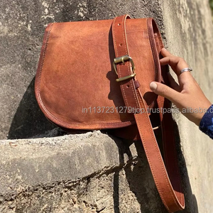 Women's Goat Leather Crossbody Bag <b>Vintage</b> Full Grain Leather Purse Shoulder Satchel Ladies Handbag Travel Satchel Genuine Bags - Product Image 5