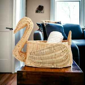 Recién llegado, cesta pequeña de mimbre con forma de pato bonito, almacenamiento y organización para el hogar tejido barato, cesta de regalo para niños y adolescentes - Product Image 3