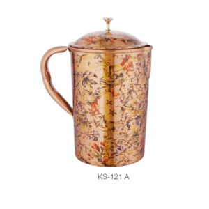 NOUVELLE CARAFES À FILTRE À EAU EN CUIVRE CLASSIQUE / CARAFES À EAU FROIDE / CARAFES THERMOSES avec couvercle Écologique pour BOIRE en PROMOTION - Product Image 2