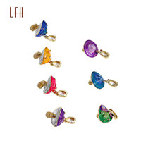 Mignon pendentif champignon en alliage d'émail AU750 pour femmes bébé cadeau bijoux en or pur bijoux en or 18k réel au750 or 18k réel
