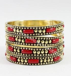 กำไลข้อมือแฟชั่นหลากสีสัน ทำจากแก้วและโลหะ ชุดกำไลแฟชั่น เครื่องประดับและอุปกรณ์เสริม งานแฮนด์เมด ขายตรงจากโรงงาน - Product Image 1