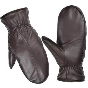 Protective Winter <b>Leather</b> <b>Mittens</b> for Daily Outdoor Use Made from Cowhide or Goatskin with Soft and Durable Finish - Product Image 2