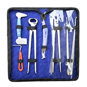 ชุดเครื่องมือ Farrier 13 "Clincher, 13" เล็บดึงเลือกแบบพื้นฐานในเคสสีดำ - Product Image 1